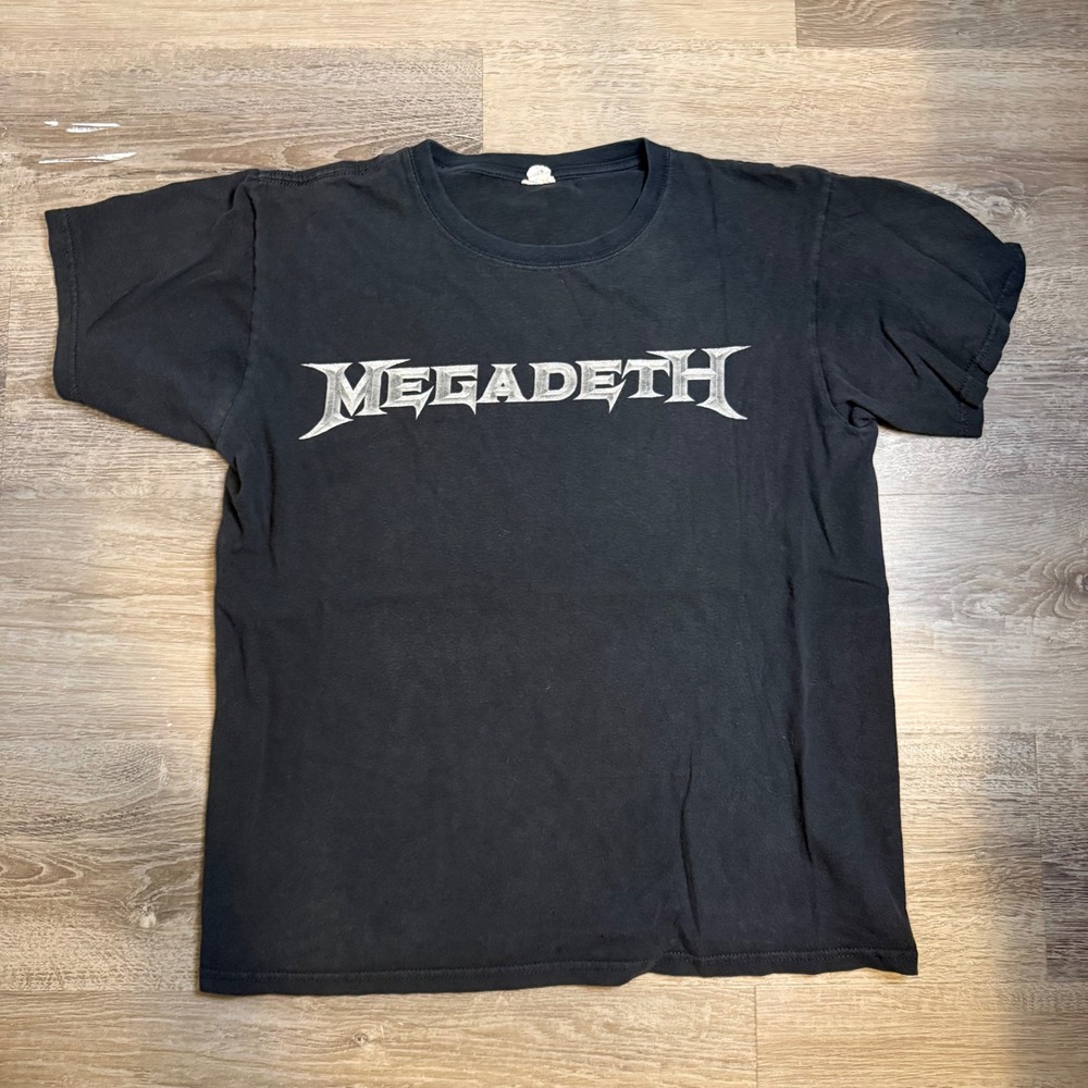 Megadeth Graphic Band T-Shirt Black Short Sleeve Crew Neck Metal Rock Tee